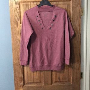 Red choker sweatshirt